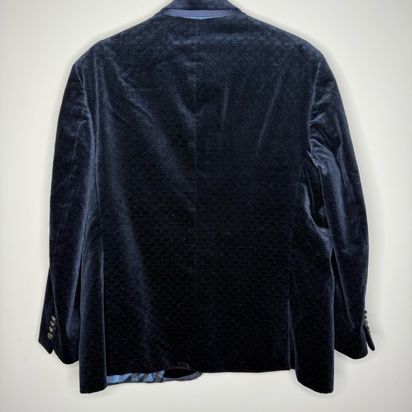 Robert graham crushed velvet navy Blazer - Picture 2 of 6